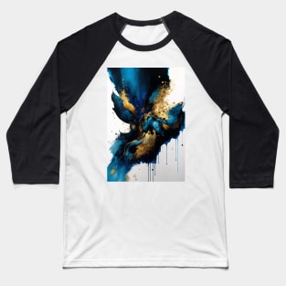 Stormy Strife - Abstract Alcohol Ink Resin Art Baseball T-Shirt